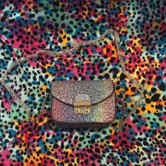 Glittery Multicolor Chain Bag - Picture 1 of 3
